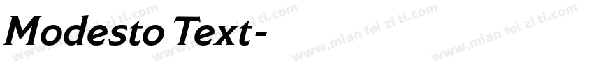 Modesto Text字体转换